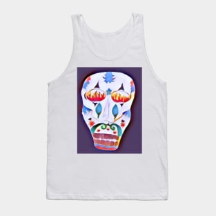 Flame eye skull Tank Top